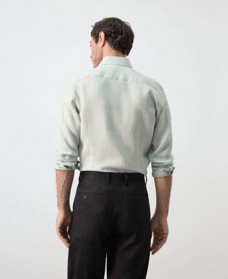 Men's Linen Slim-Fit Shirt
