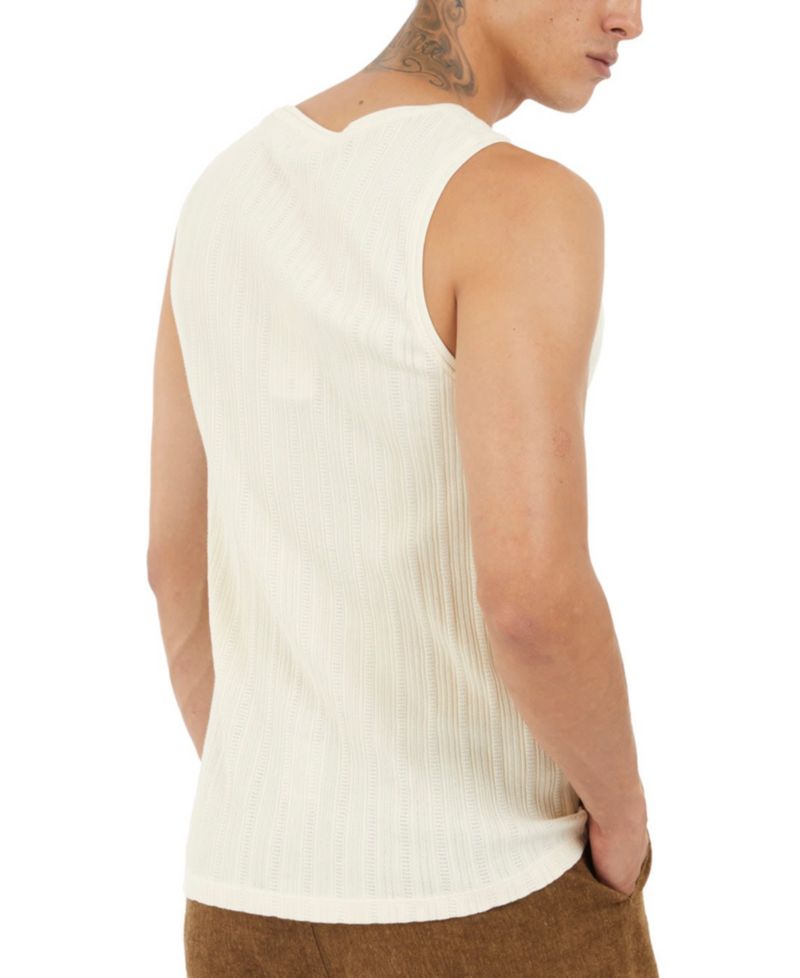 Men's Regular-Fit Loose-Knit Textured Tank Top