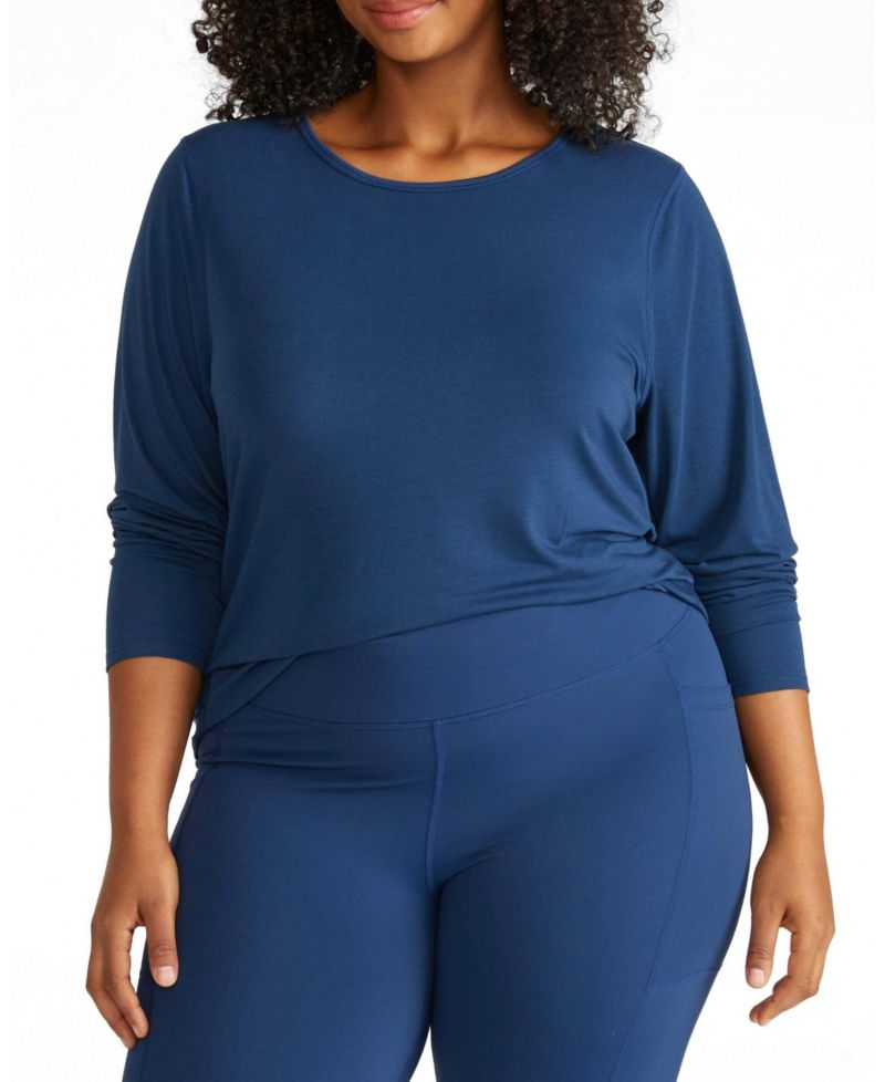Plus Size Mia Long-Sleeve Crewneck T-Shirt