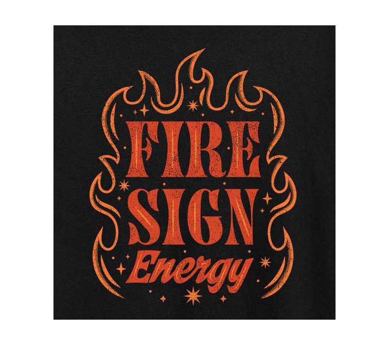 Fire Sign Energy Plus Size Graphic T-Shirt