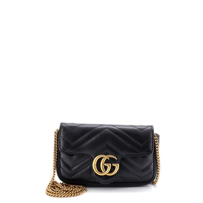 Super Mini GG Marmont Flap Bag Matelasse Leather