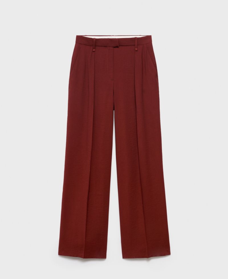 Women's Straight-Fit Pleated Pants