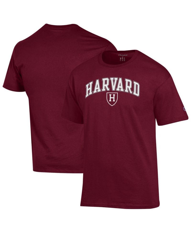 Men's Heather Gray Harvard Crimson Arch Over Logo T-Shirt