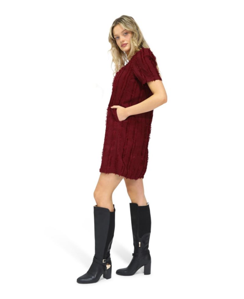 Solana Boho Fringe Mini Shift Dress