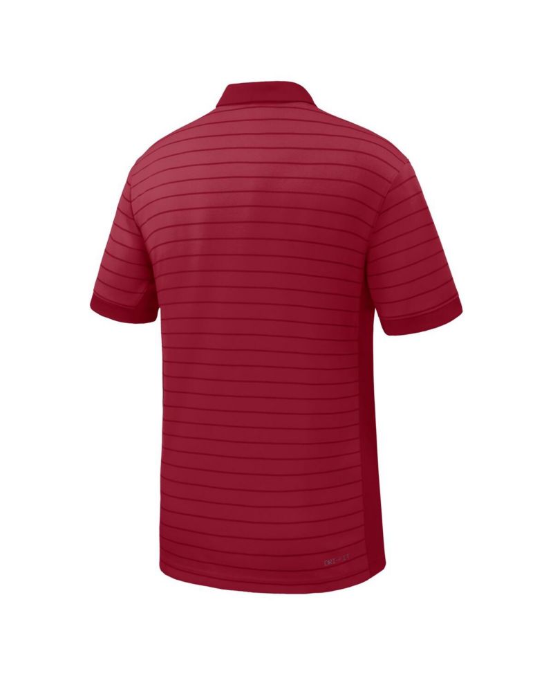 Men's Cardinal Arkansas Razorbacks 2025 Early Season Coaches Sideline Victory Stripe Performance Polo Shirt