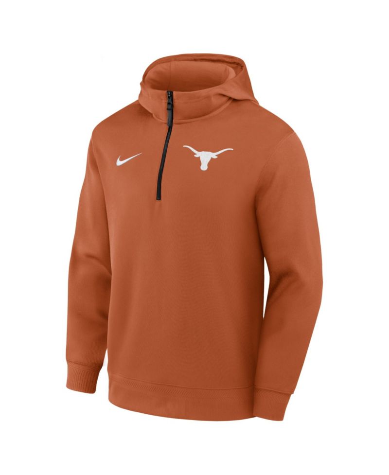 Men's Texas Orange Texas Longhorns Coaches Premium Dri-FIT Quarter-Zip Hoodie