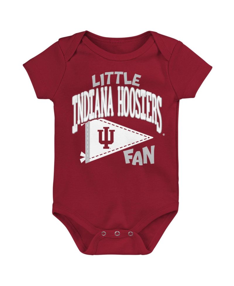 Baby Boys and Girls Crimson Indiana Hoosiers Little Banner Bodysuit