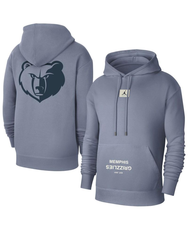 Men's Gray Memphis Grizzlies Courtside Statement Edition Pullover Hoodie