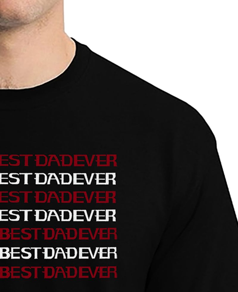 Men's Best Dad Ever American Flag Word Art T-Shirt