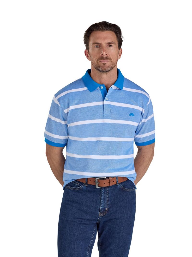 Men's Birdseye Stripe Polo Shirt