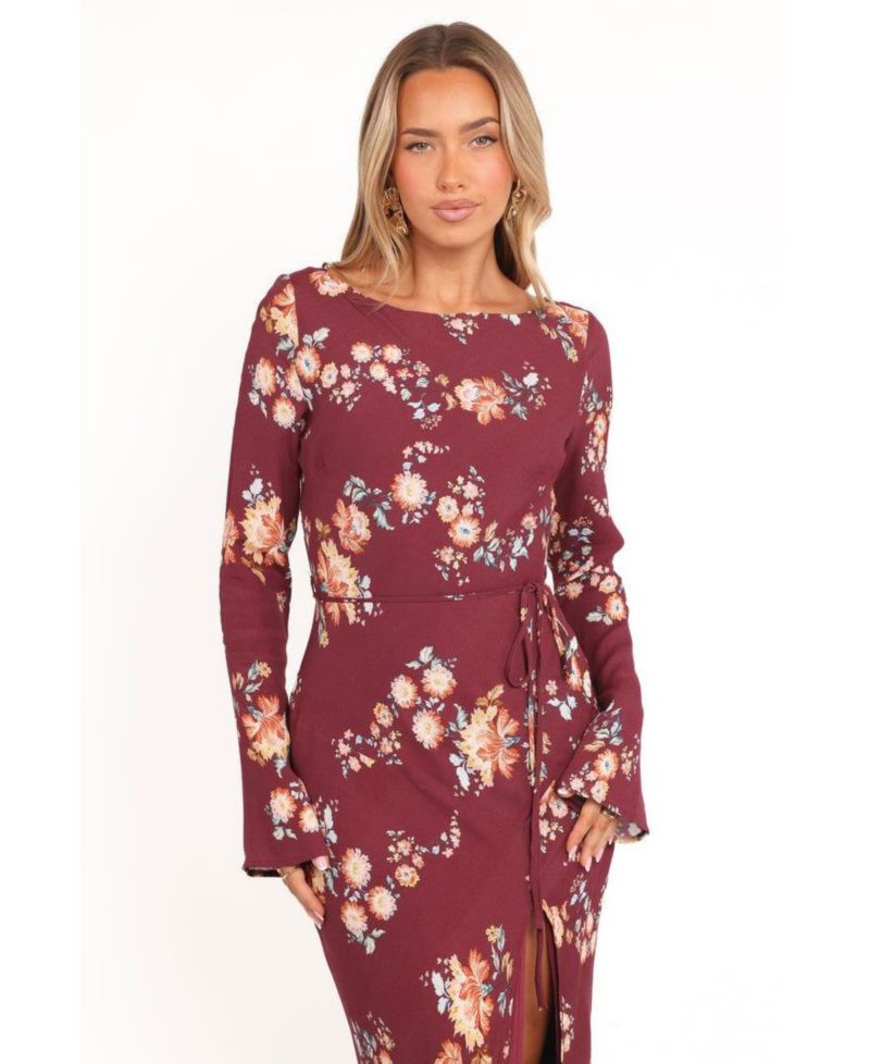 Women's Alima Maxi Dress - Berry Floral