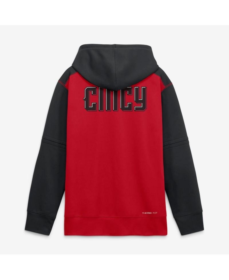 Men's Red/Black Cincinnati Reds 2026 City Connect Authentic Collection Therma-FIT Hoodie