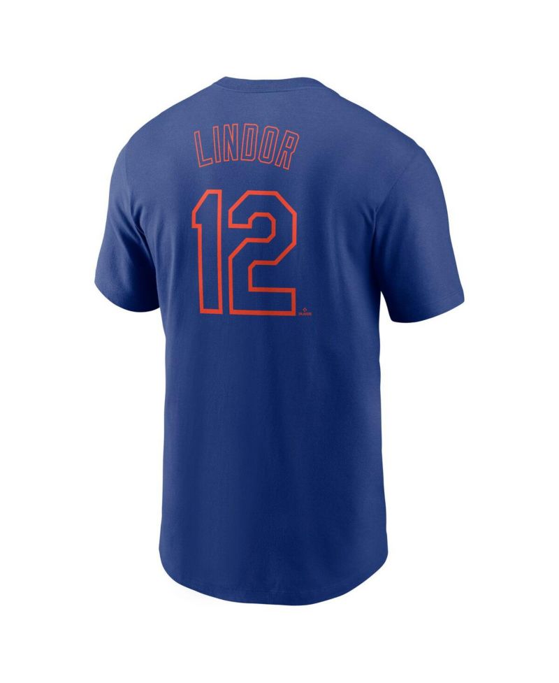 Men's Francisco Lindor Royal New York Mets Fuse Name & Number T-Shirt