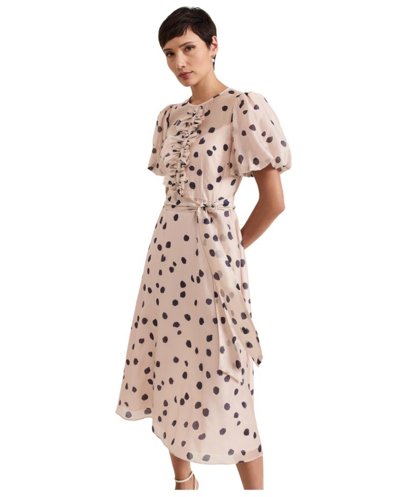 Women's Nicola Ruffle-Front Midi Dress