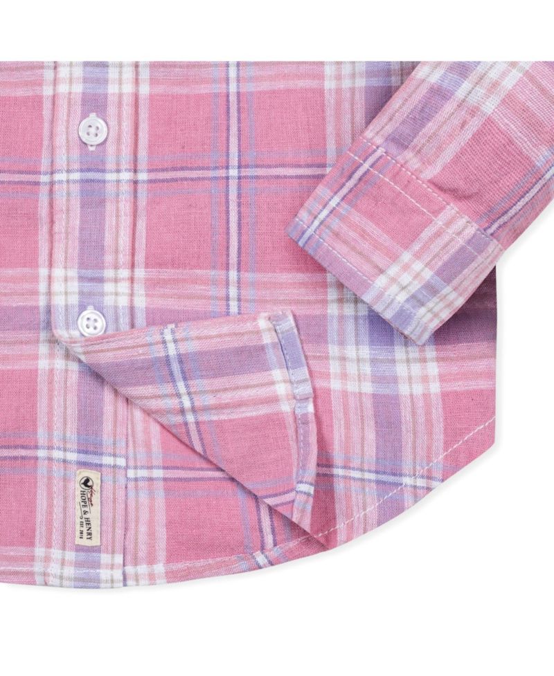 Boys Hope and Henry Linen Long Sleeve Button Down Shirt