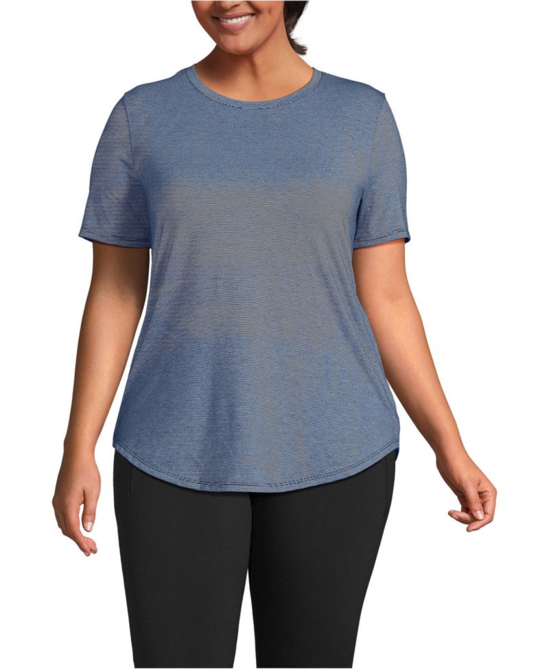 Plus Size Short Sleeve Cooling Performance Tunic Tee