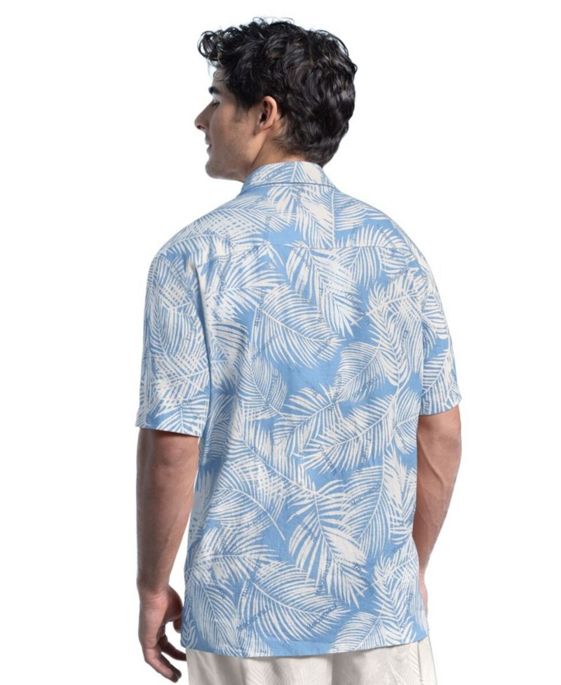 Men's Blue Philadelphia Phillies Linen Party Button-Up Shirt