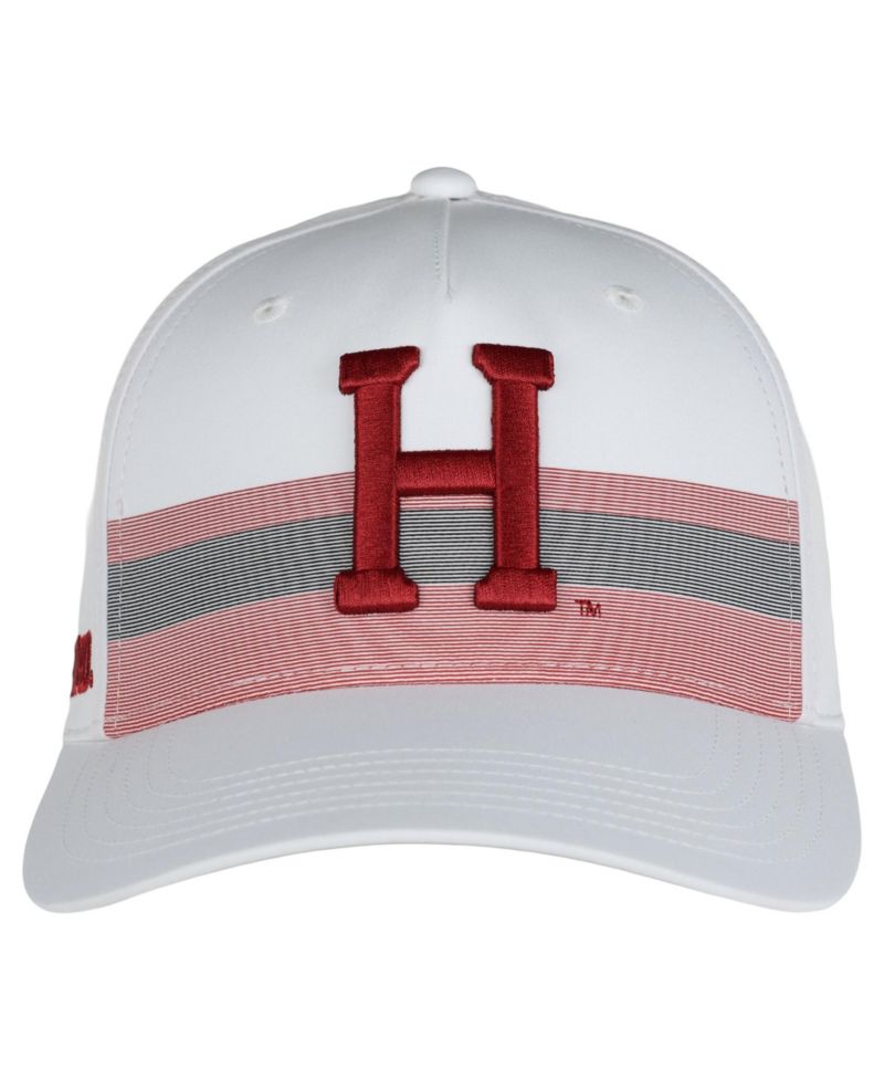 Men's and Women's White Harvard Crimson The Sideline Adjustable Hat