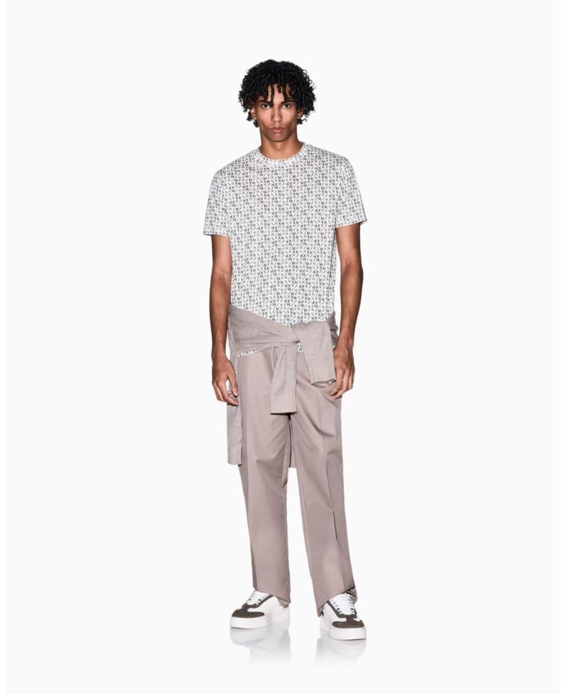 Men's Short Sleeve Jersey Allover logo Print T-Shirt