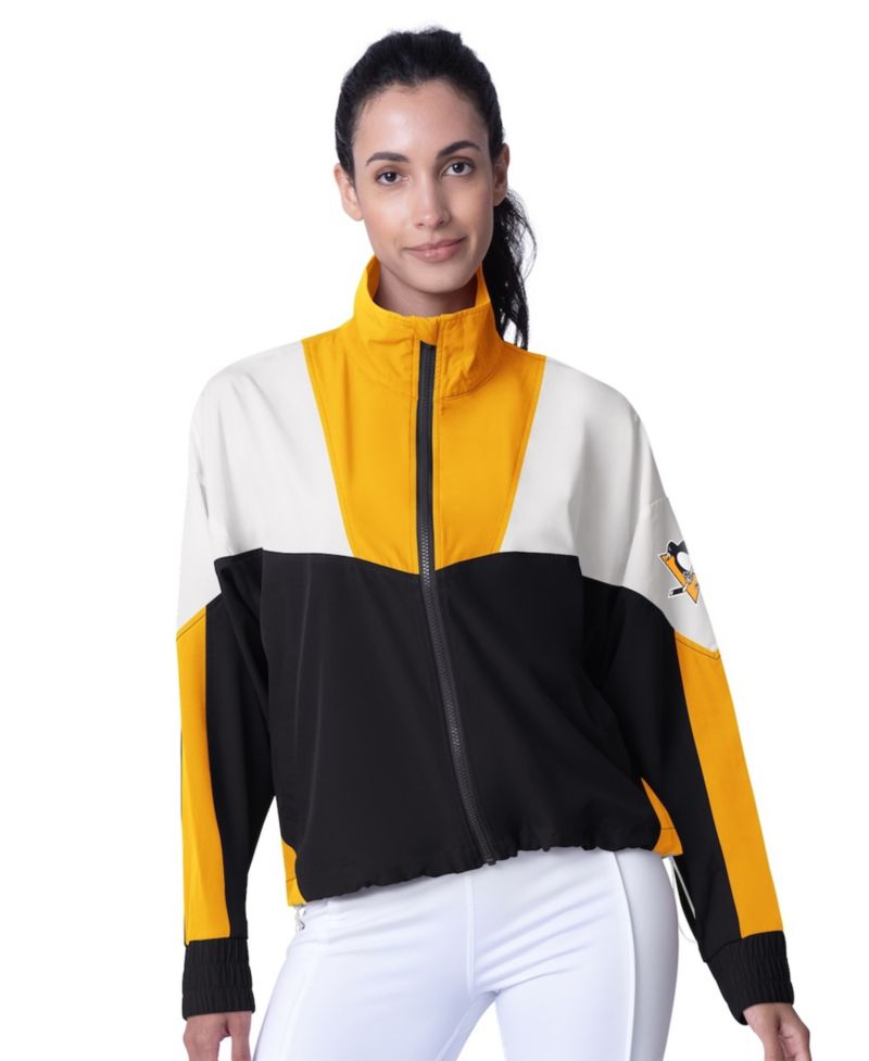 Women's Black/Gold Pittsburgh Penguins Tessa Full-Zip Jacket