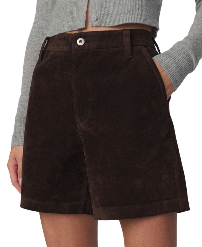 Women's High-Waisted Faux-Suede Harlowe Shorts