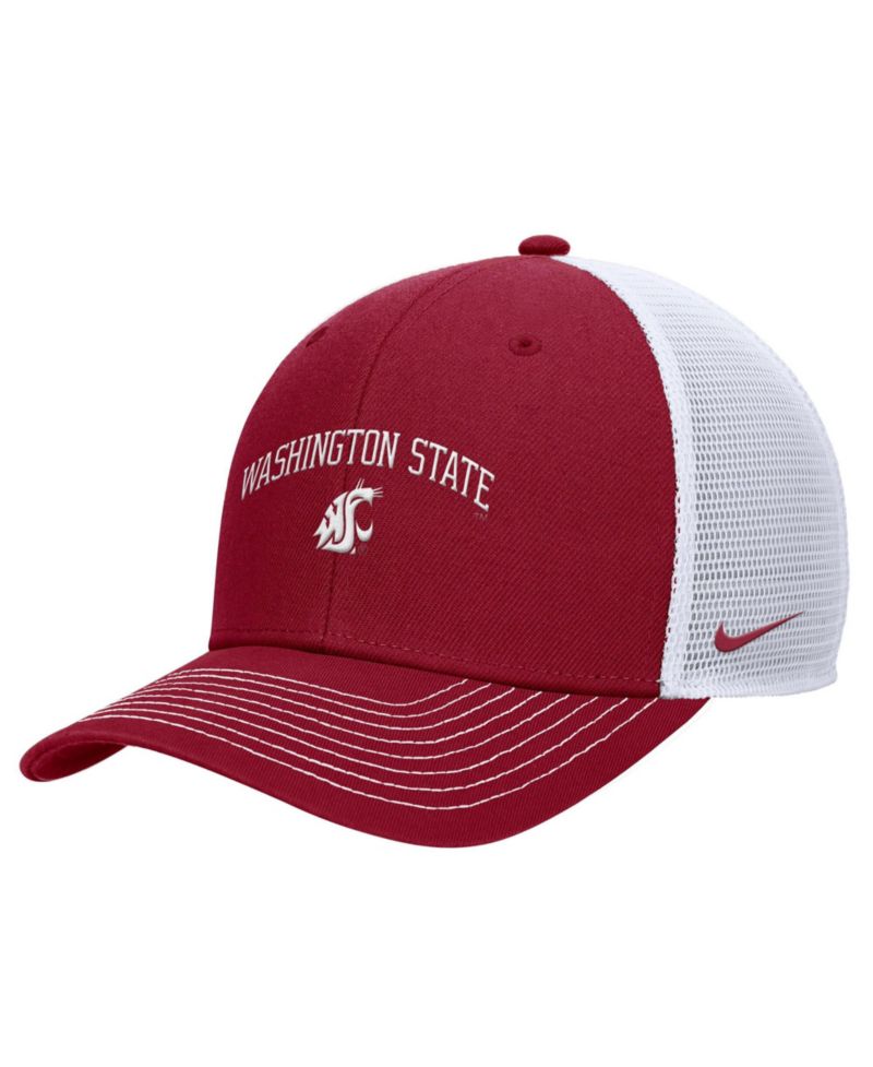 Men's Crimson Washington State Cougars Rise Adjustable Trucker Hat