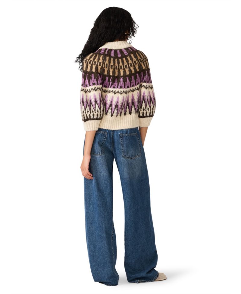 Women's Adley Fair Isle Crop Full-Zip Sweater