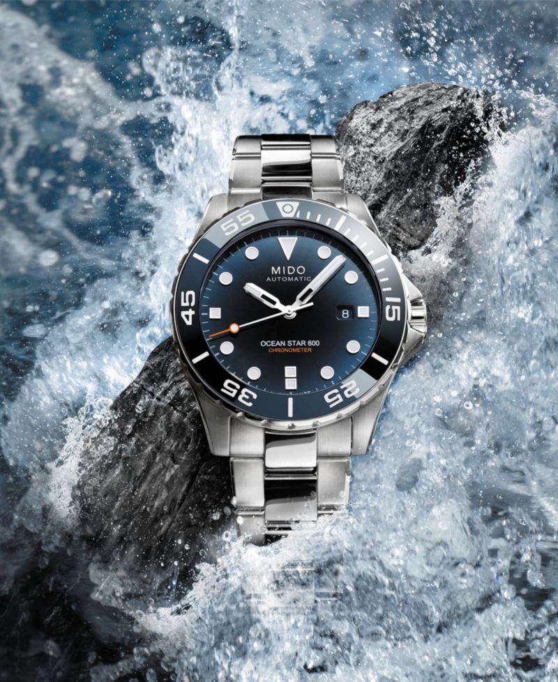 Men's Swiss Automatic Ocean Star 600 Chronometer Stainless Steel Bracelet Watch 44mm