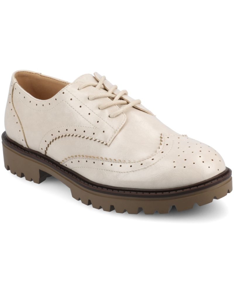 Women's Claudiya Lug Sole Lace Up Oxford Loafers