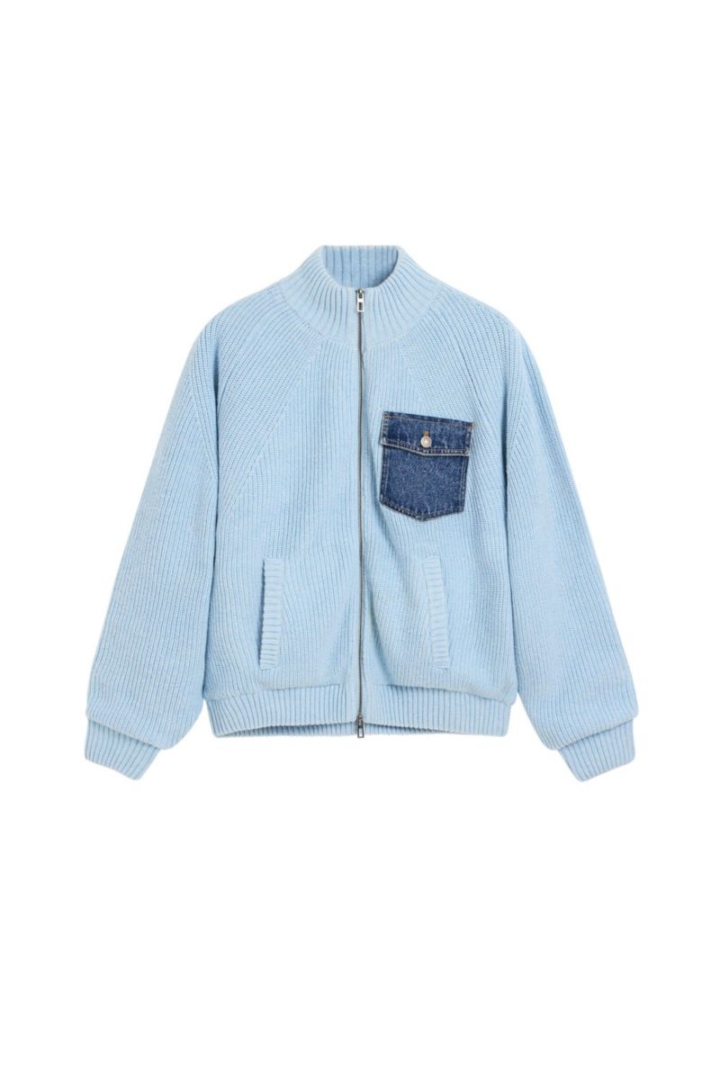 Men's Double zipper knit sweater