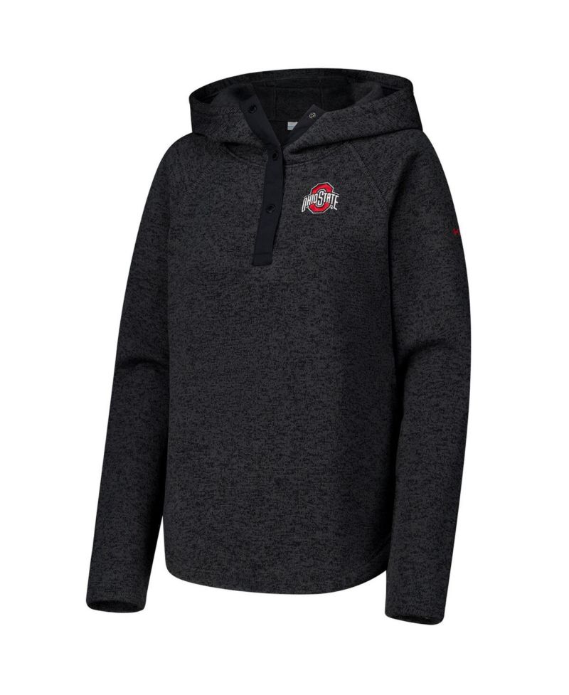 Women's Black Ohio State Buckeyes Sweater Weather Raglan Pullover Hoodie