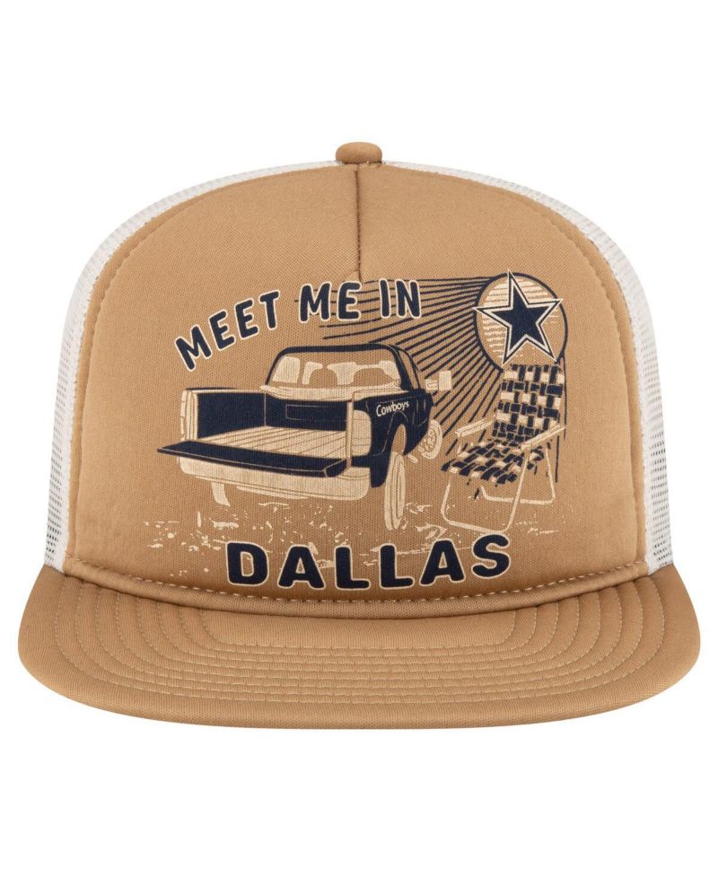 Men's Stone Dallas Cowboys Meet Me 9FIFTY Snapback Hat