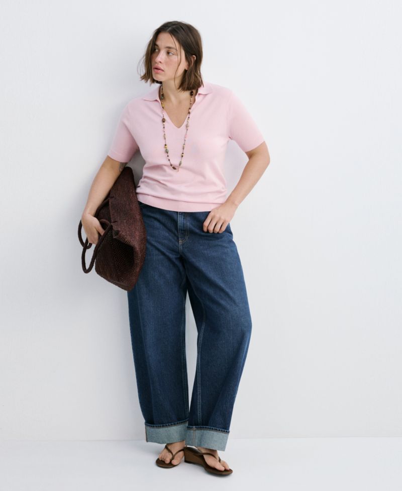 Women's Fine-Knit Polo Shirt