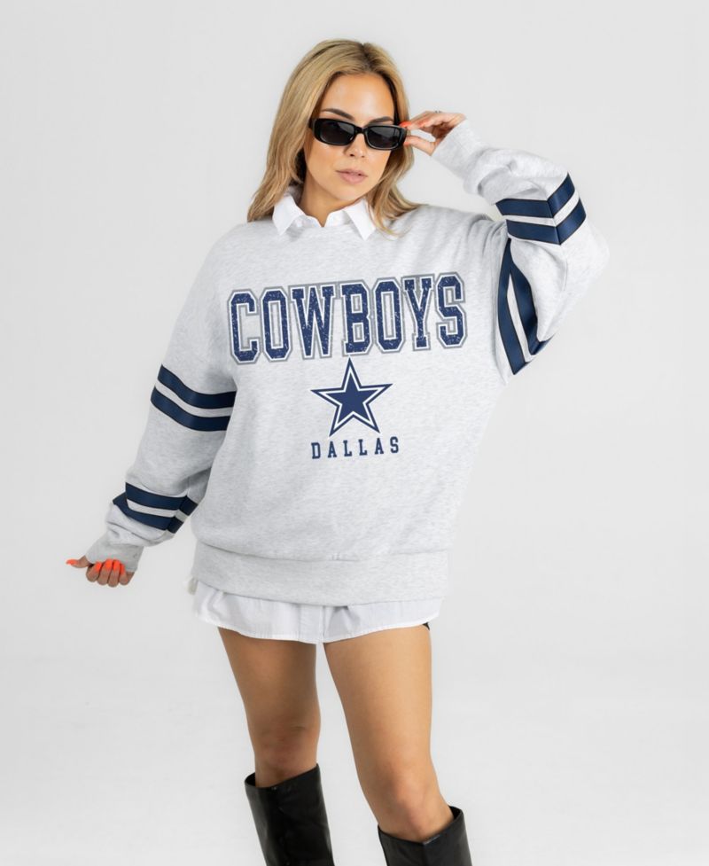 Women's Dallas Cowboys Stadium Stripes Oversized Fleece Sweatshirt