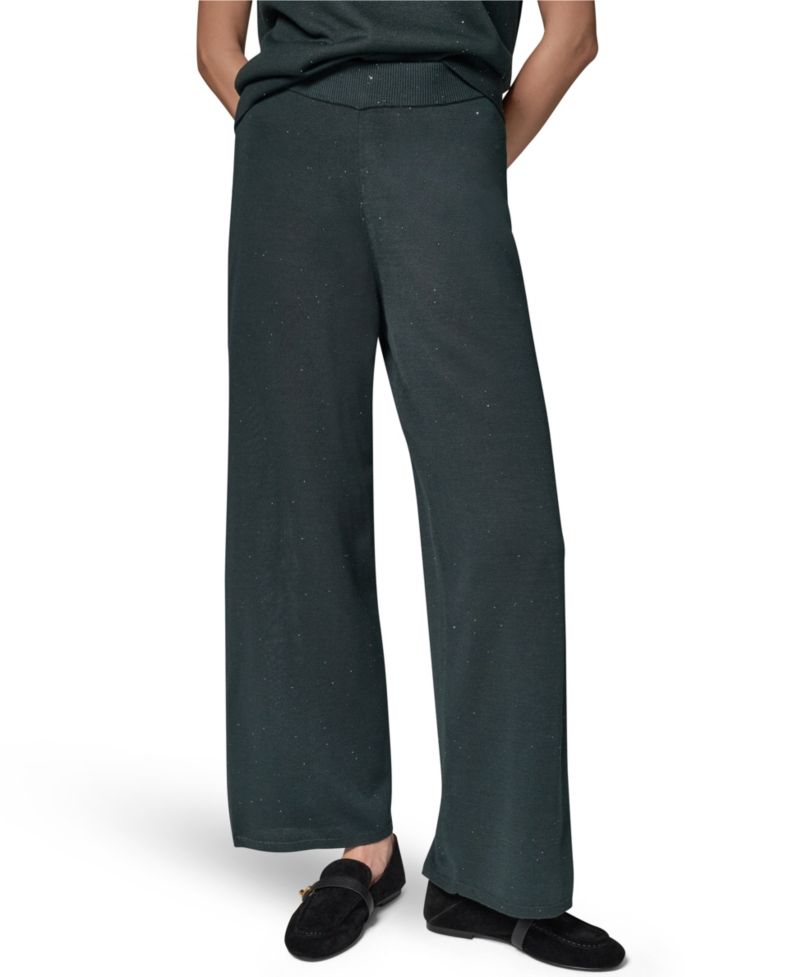Women's Sequin Wide-Leg Pull-On Pants