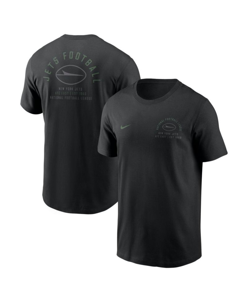 Men's Black New York Jets Split Logo T-Shirt