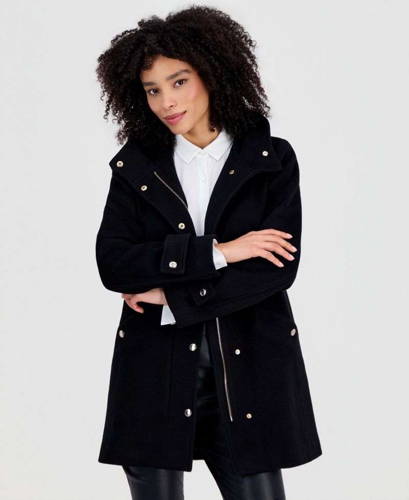 Women's Hooded Button-Front Coat, Created for Macy's