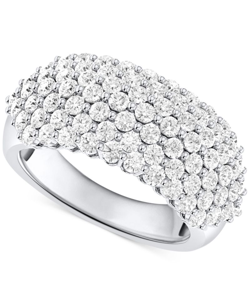 Lab-Grown Diamond Pav&eacute; Band (2 ct. t.w.) in Sterling Silver or 14K Gold-Plated Sterling Silver
