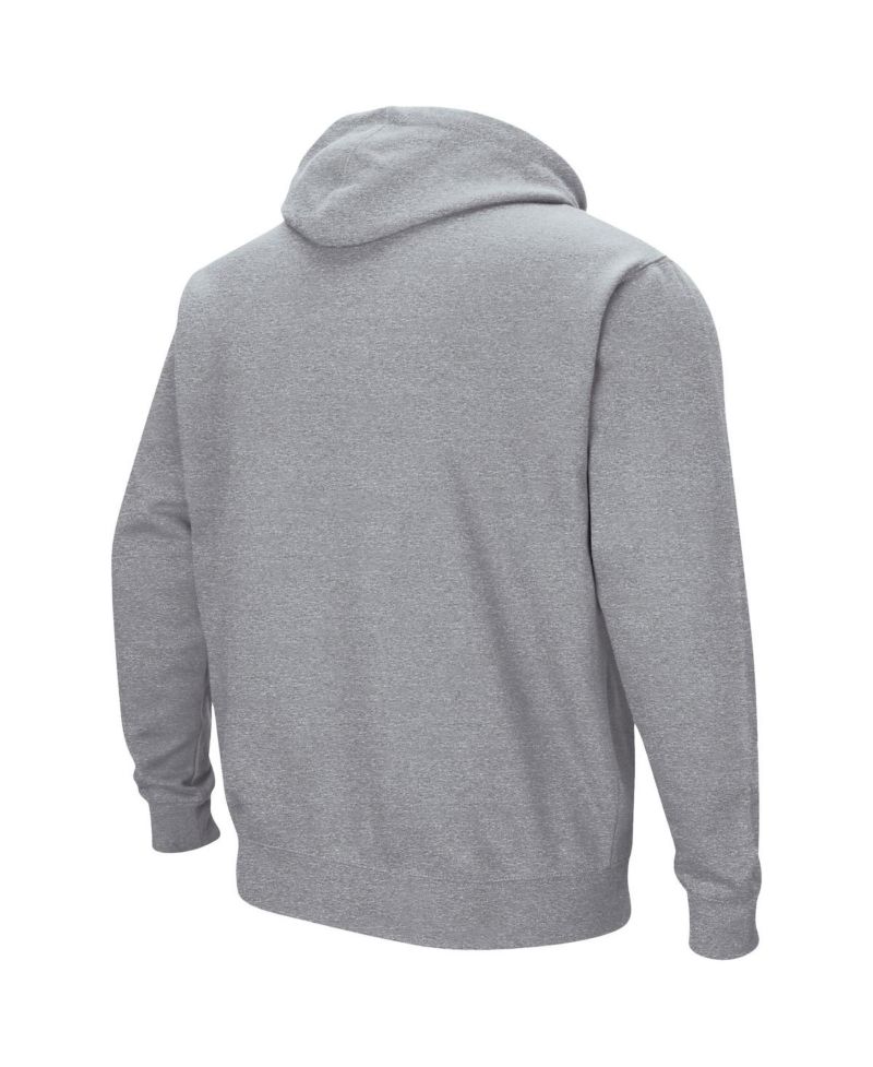 Men's Heathered Gray Northern Arizona Lumberjacks Arch and Logo Pullover Hoodie