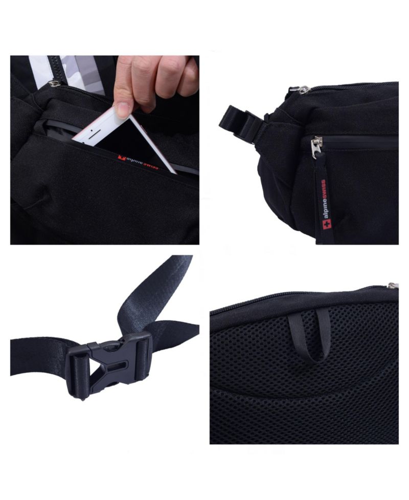 Men's Fanny Pack Adjustable Waist Bag Sling Crossbody Chest Pack Bum Bag