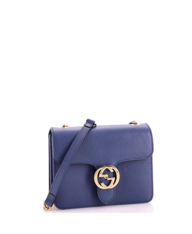 Small Interlocking Shoulder Bag Leather
