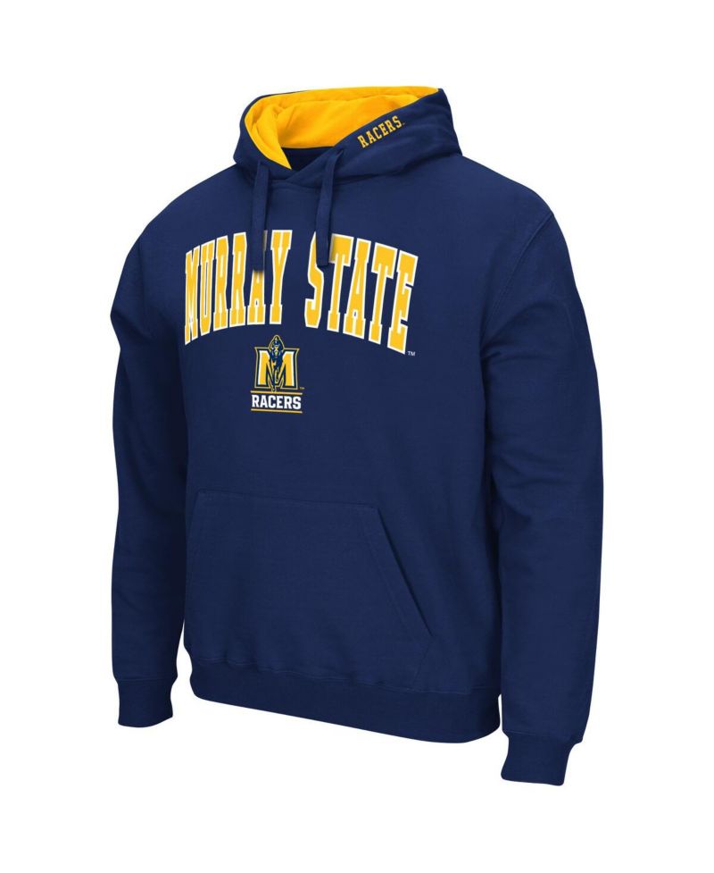 Men's Navy Murray St. Racers Arch & Logo Pullover Hoodie