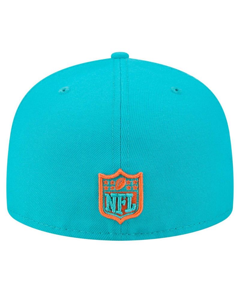 Men's Aqua Miami Dolphins Oversized 59FIFTY Fitted Hat