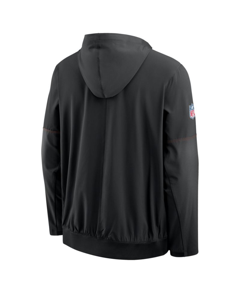 Men's Black Cincinnati Bengals Sideline Anorak Half-Zip Hooded Jacket