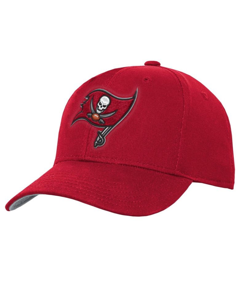 Big Boys and Girls Red Tampa Bay Buccaneers Pre-Curved Snapback Hat