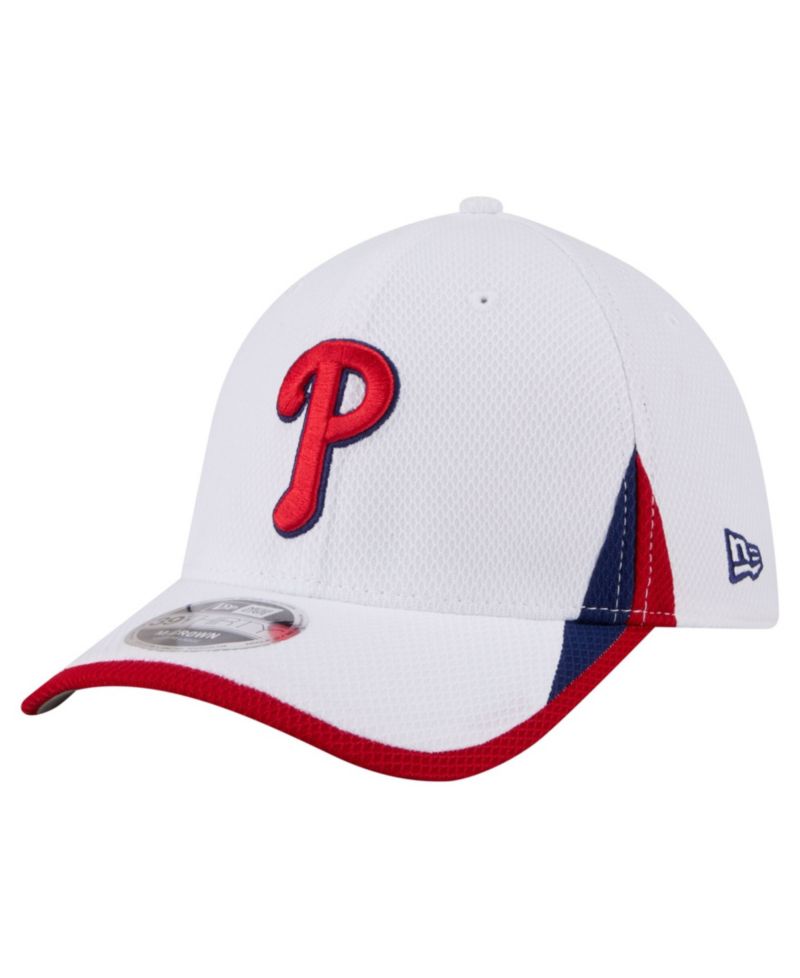 Men's White Philadelphia Phillies Cut n Sew 39THIRTY Flex Hat