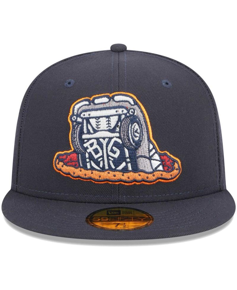 Men's Navy Bowling Green Hot Rods Theme Nights Bowling Green Sinkholes 59FIFTY Fitted Hat