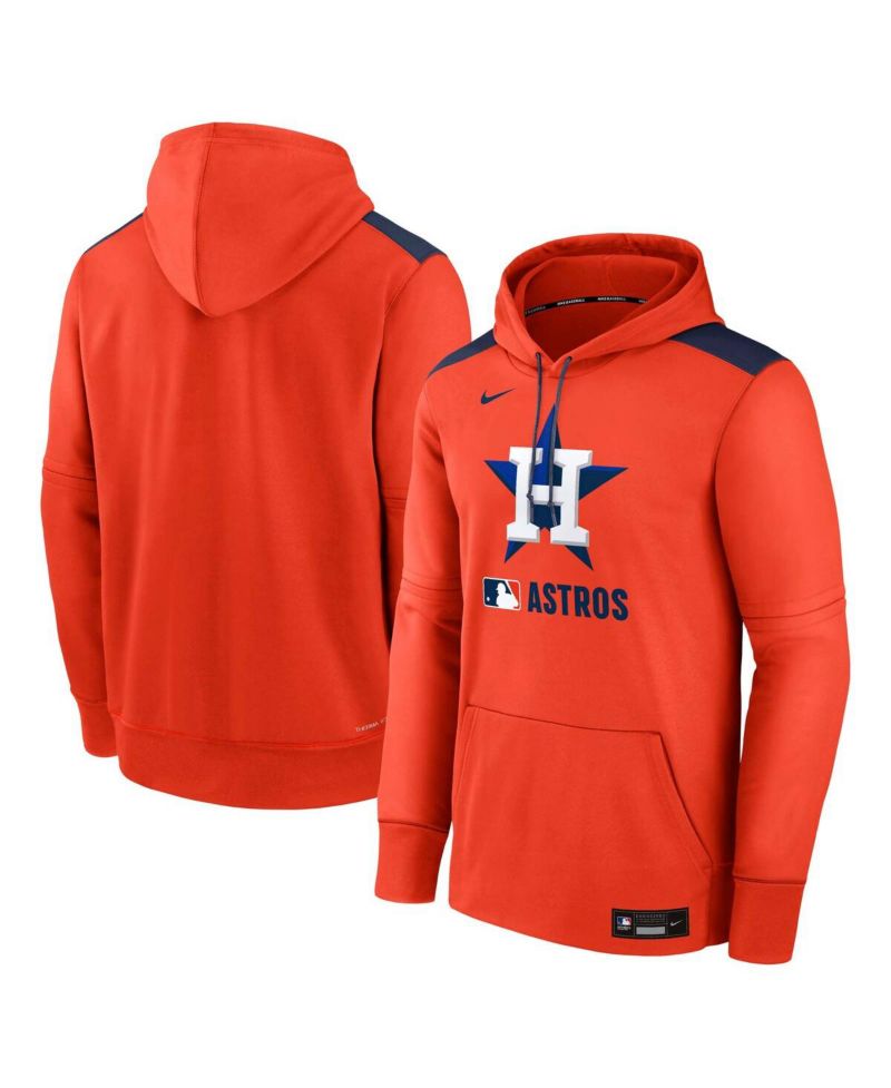 Men's Orange Houston Astros Authentic Collection Performance Pullover Hoodie