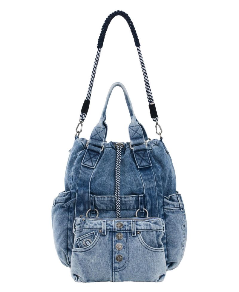 Women's Large denim backpack