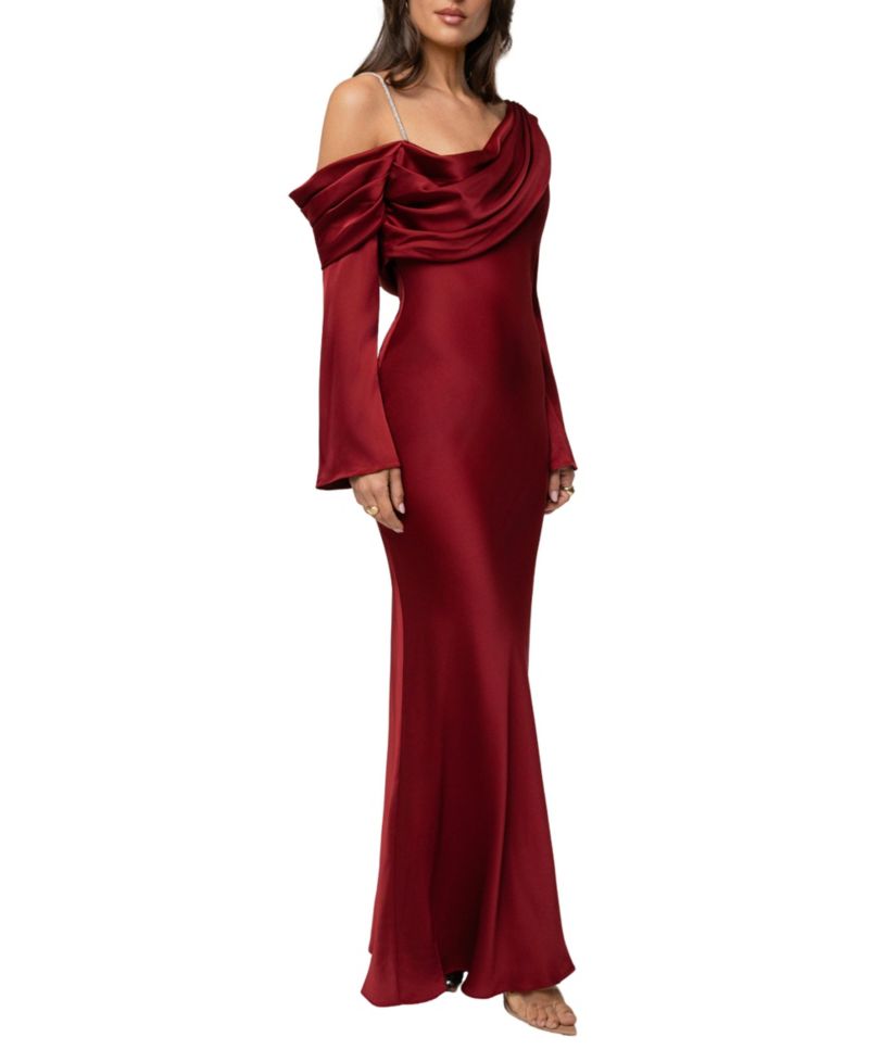 Women's One And Only One-Shoulder Mermaid-Hem Satin Dress